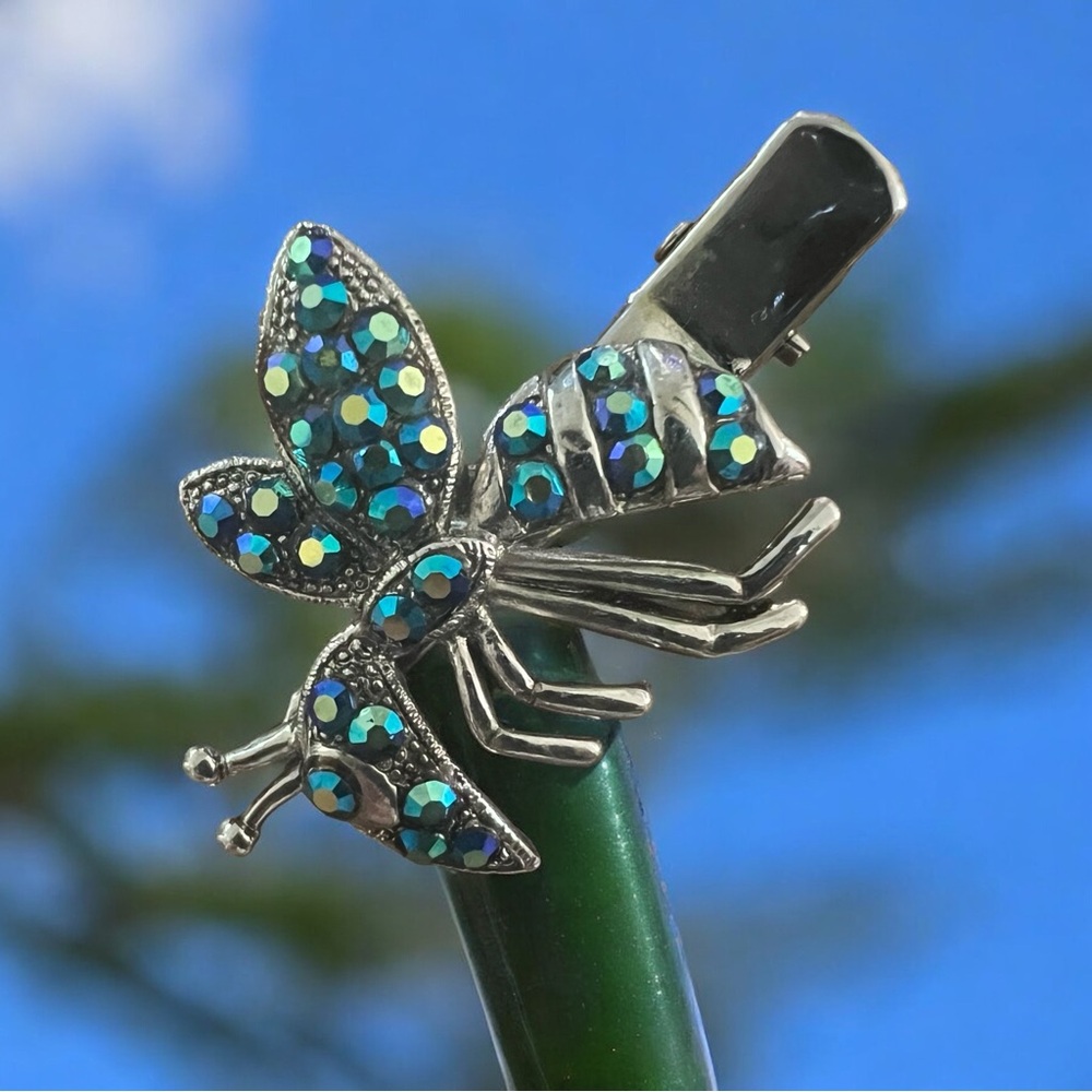 💖 Sparkly Crystal Butterfly Hair/Scarf Clip 💖